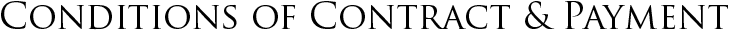 Conditions of contract & payment